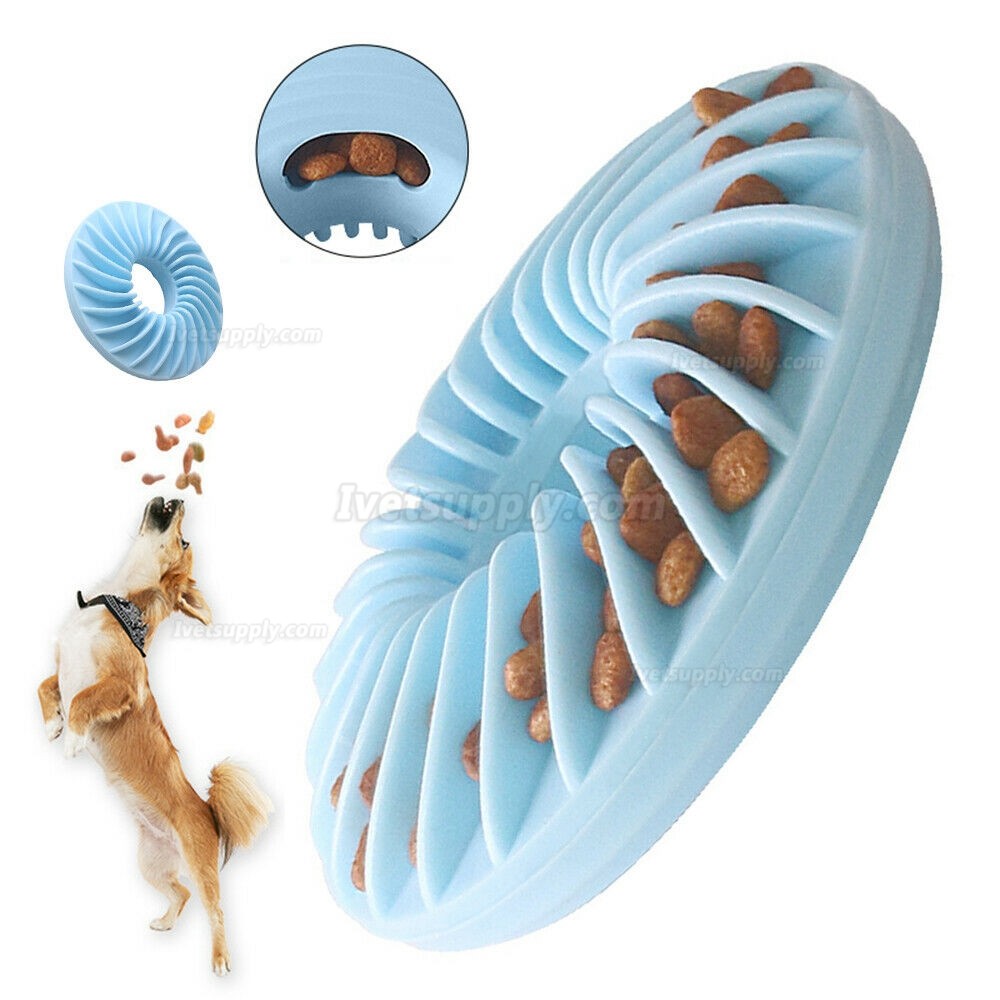 Pet Dog Food Leakage Frisbee Exercise Training Tool Soft Flying Disc Flyer Toy